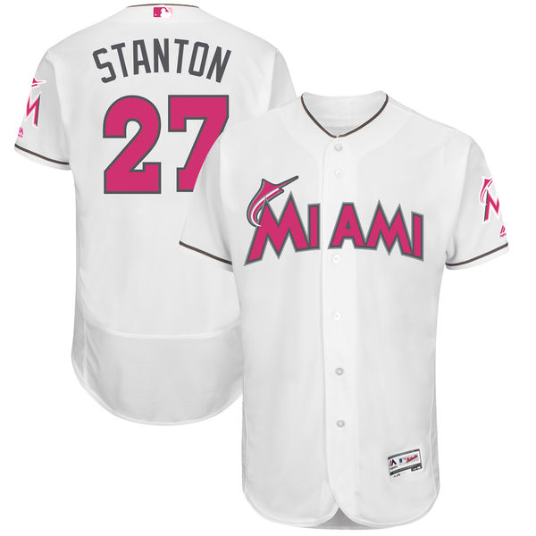 Men's Miami Marlins Flex Base Custom Jersey MLBC0120 - Click Image to Close